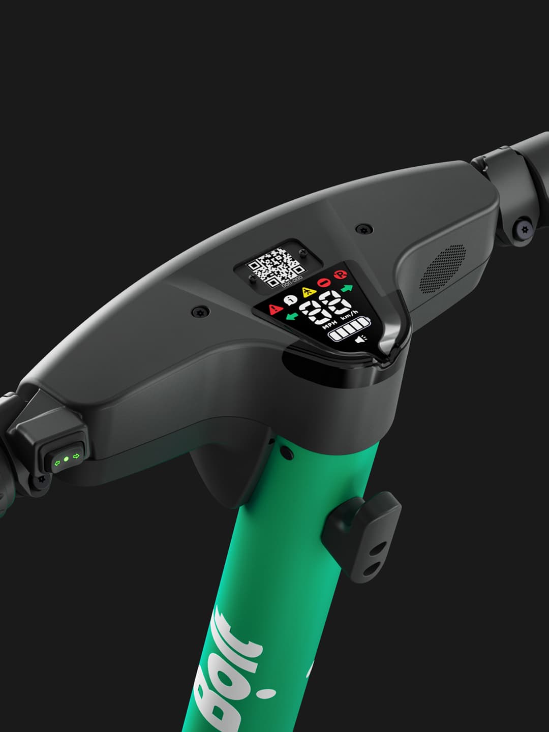 Render of a Bolt scooter handlebar with display